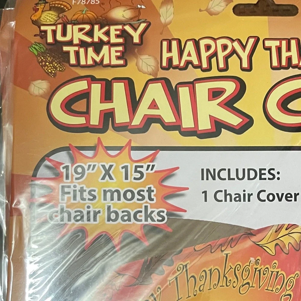 Thanksgiving Chair Cover with Hat Design (2pcs)